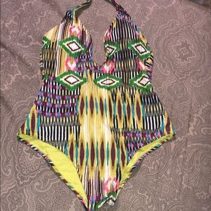 Comfy sexy one piece halter swimsuit